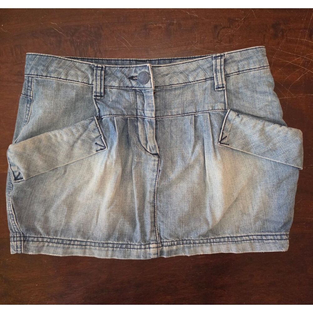 Y2k low rise denim mini skirt Size S